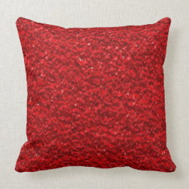Scarlet Red Struktur Kudde
