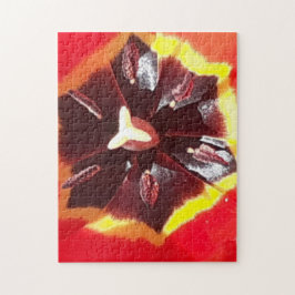 Scarlet Red Tulip Jigszle Puzzle Pussel