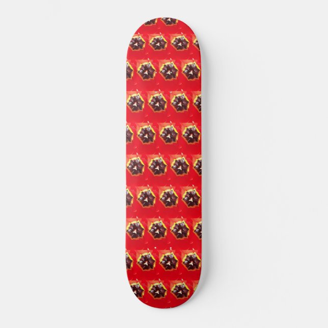 Scarlet Red Tulip Skateboard (Framsida)