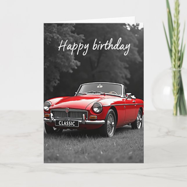 Scarlet Roadster Födelsedagskort Kort (Framsida)