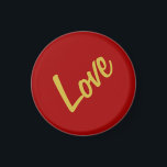 Scarlet Röda Guld Färg Kärlek Bröllop-kalligrafi Magnet<br><div class="desc">Du kan enkelt byta typsnitt och färg. Du kan också lägga till logotypen och bakgrundsbilden som du vill.</div>
