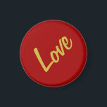 Scarlet Röda Guld Färg Kärlek Bröllop-kalligrafi Magnet<br><div class="desc">Du kan enkelt byta typsnitt och färg. Du kan också lägga till logotypen och bakgrundsbilden som du vill.</div>