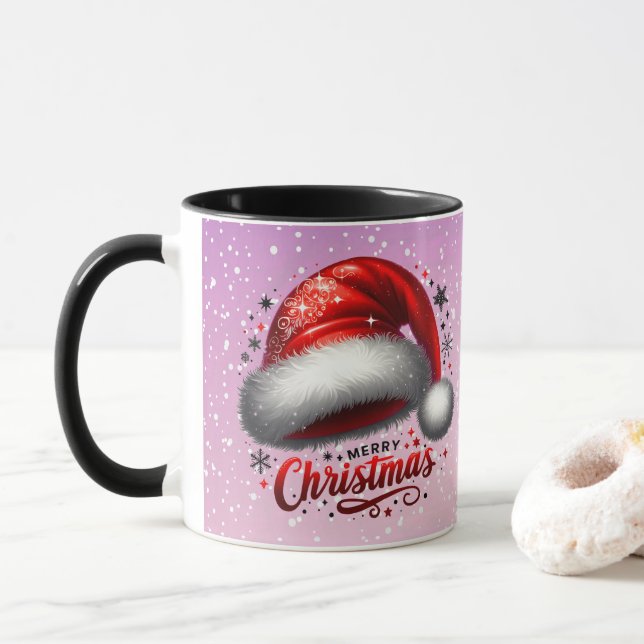 Scarlet Santa Hat Glow  Mugg (Med munk)