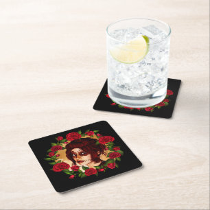 Scarlet Sockerdoll Underlägg Papper Kvadrat