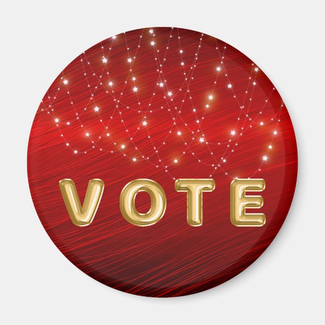 Scarlet Starlight Cascade Vote Magnet (Framsidan)