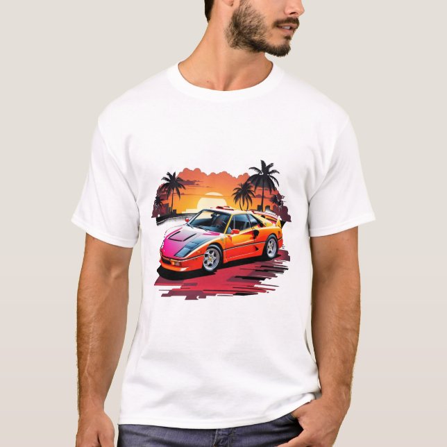 Scarlet Sunrise Drive T Shirt (Framsida)