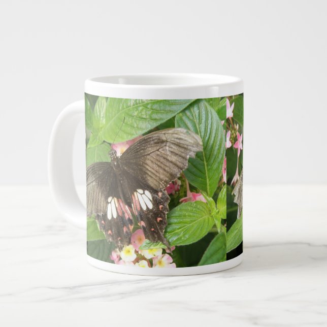 Scarlet Swallowtail Butterfly Makro Mugg Jumbo Mugg (Framsida vänster)