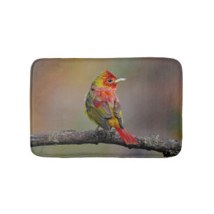 Scarlet Tanager-formning - originalfoto Badrumsmatta