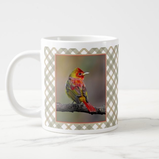 Scarlet Tanager-formning - originalfoto Jumbo Mugg (Vänster)