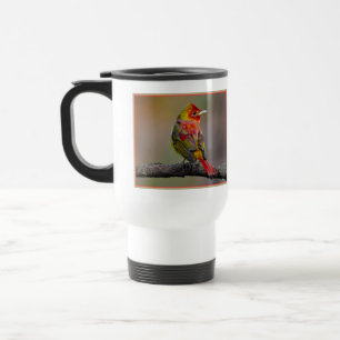Scarlet Tanager-formning - originalfoto Resemugg