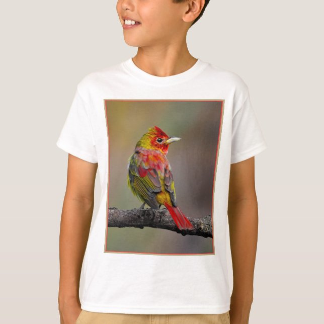 Scarlet Tanager-formning - originalfoto T Shirt (Framsida)