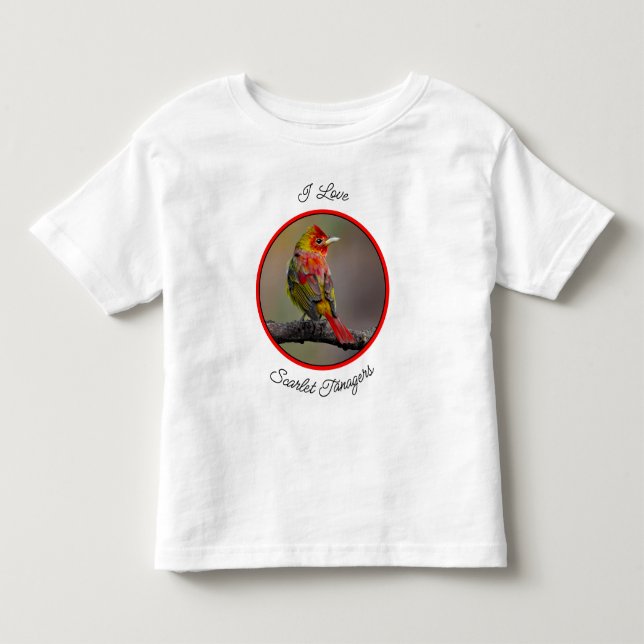 Scarlet Tanager-formning - originalfoto T Shirt (Framsida)