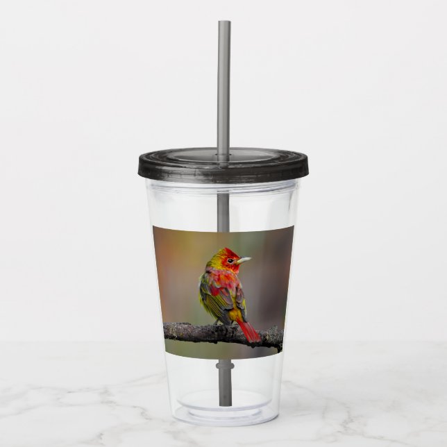 Scarlet Tanager-formning - originalfoto Take Away Mugg (Framsida)