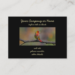 Scarlet Tanager-formning - originalfoto Visitkort