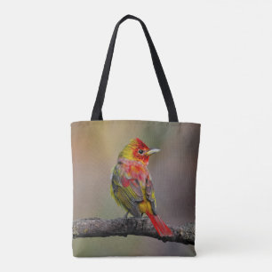 Scarlet Tanager Ryggar - Original Fotografi Tygkasse
