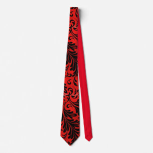Scarlet Watercolor Acanthus Löv Black Red Slips