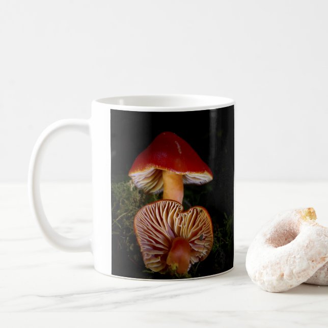 Scarlet Waxcap Mushroom Mugg (Med munk)