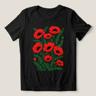 Scarlet Whisper Dam Abstrakta Vallmo T‑Shirt T Shirt