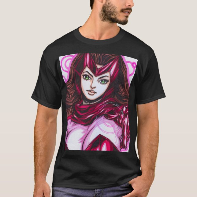 Scarlet Witch ~ Wanda Maximoff T Shirt (Framsida)