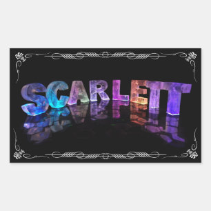 Scarlett - den kända Scarletten i 3D tänder Rektangulärt Klistermärke