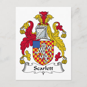Scarlett Family Crest Vykort