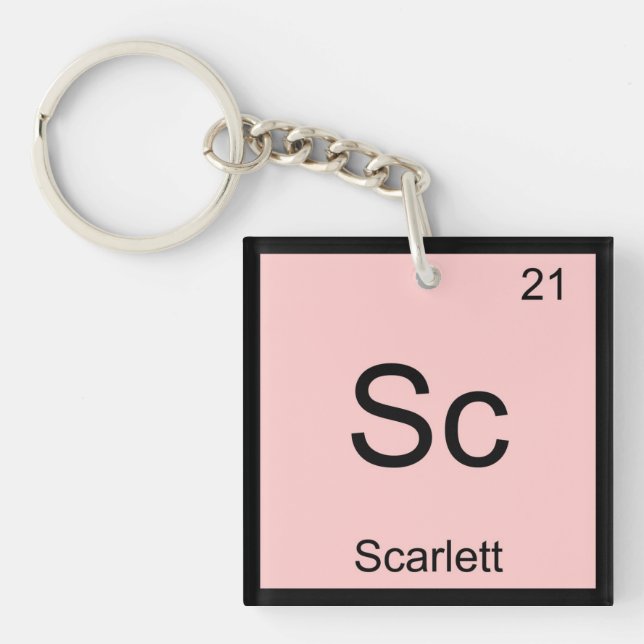 Scarlett Namn Kemi Element Periodiska Systemet (Framsidan)