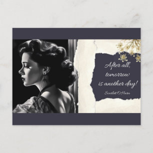 Scarlett O'Hara & Quote Bevalt Porträtt Postcar Vykort