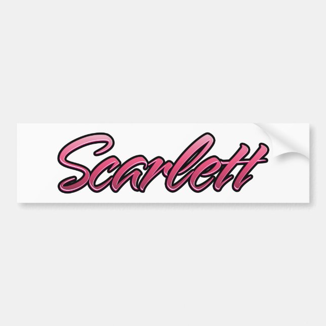 Scarlett svimmade rosa Aufkleber Sticker Bildekal (Framsidan)