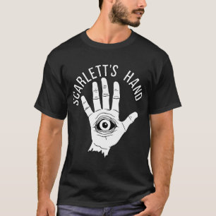 Scarletts räcker logotypmanar svart T-tröja T Shirt