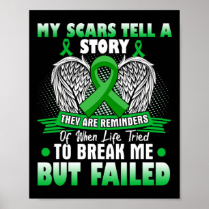 Scars Berätta om en historia - medvetenhet om njur Poster