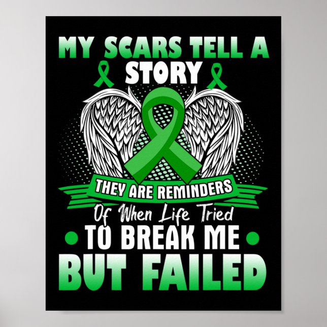 Scars Berätta om en historia - medvetenhet om njur Poster (Framsidan)