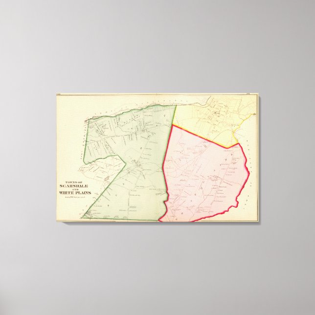 Scarsdale, vita slätter, New York Canvastryck (Framsida)