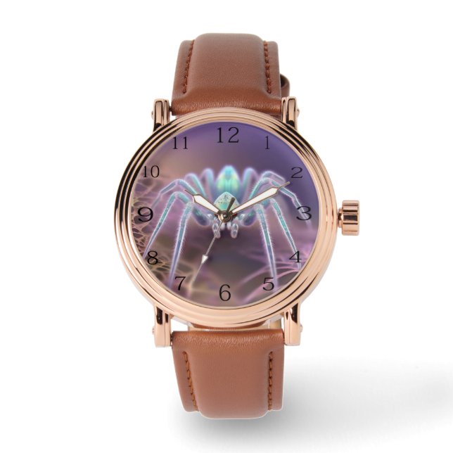 Scary 3D Fractal Art Spider Armbandsur (Framsida)