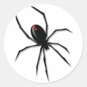 Scary 3D-spider Runt Klistermärke