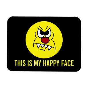 Scary Ansikte Grumpey Magnet