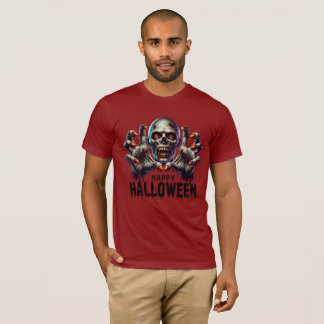 Scary Ansikte & Hand Halloween-skräckdesign T Shirt