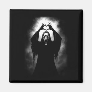 Scary Ansikte Horror Creepy Ghost Heart Händer Hal Magnet