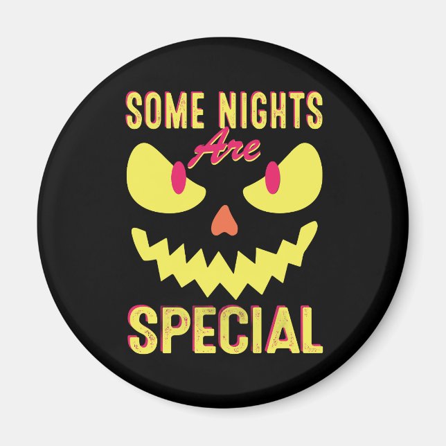 Scary ansikte roligt fylld shiny Halloween Magnet (Framsidan)