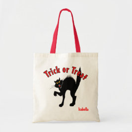 Scary Black Cat Bus eller godis Candy Tygkasse
