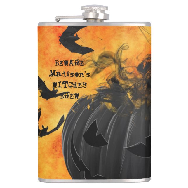 Scary Black fladdermus Jack o lantern Witches Brew Fickplunta (Framsidan)