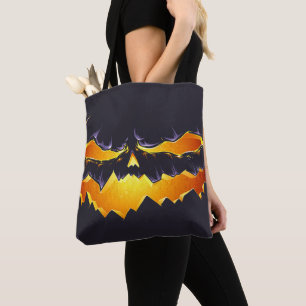 Scary Black Jack O'lantern Tygkasse