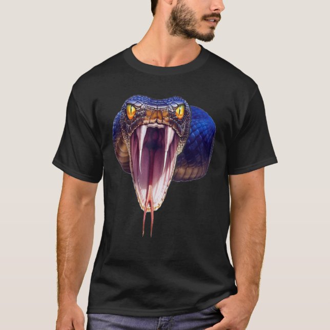 Scary Black Mamba Snake Halloween Costume Gif T Shirt (Framsida)