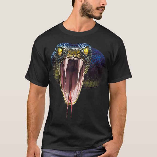 Scary Black Mamba Snake Halloween Costume Gift T Shirt (Framsida)