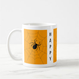 Scary Black Widow Spider Happy halloween Kaffemugg