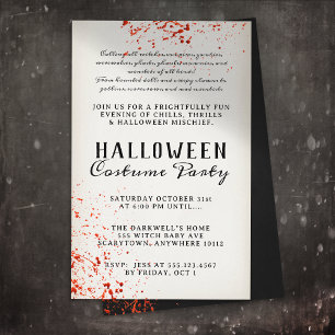 Scary Blood Splatter Halloween fest Flygblad