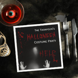 Scary Bloody Halloween Costume Party Black Pappersservett