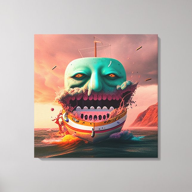 Scary boat canvastryck (Framsida)