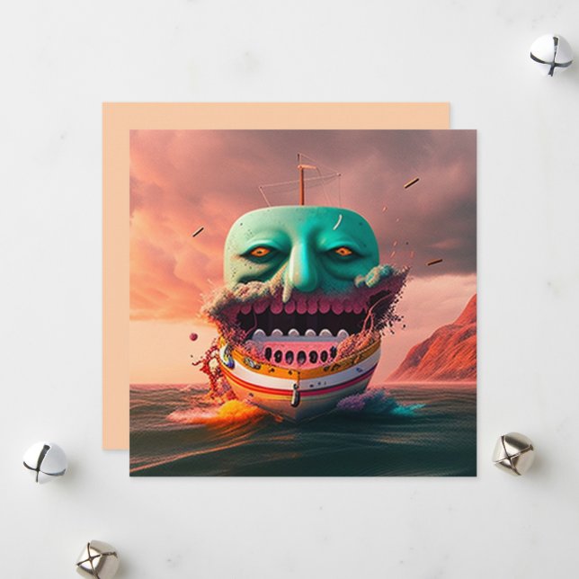 Scary Boat Julkort (Fram/Back In Situ)