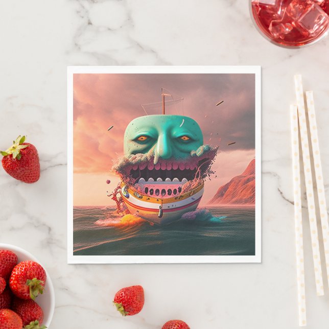 Scary boat pappersservett (Insitu)