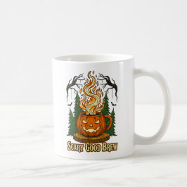 Scary Bra Brew Pumpkin Coffee Halloween Art Kaffemugg